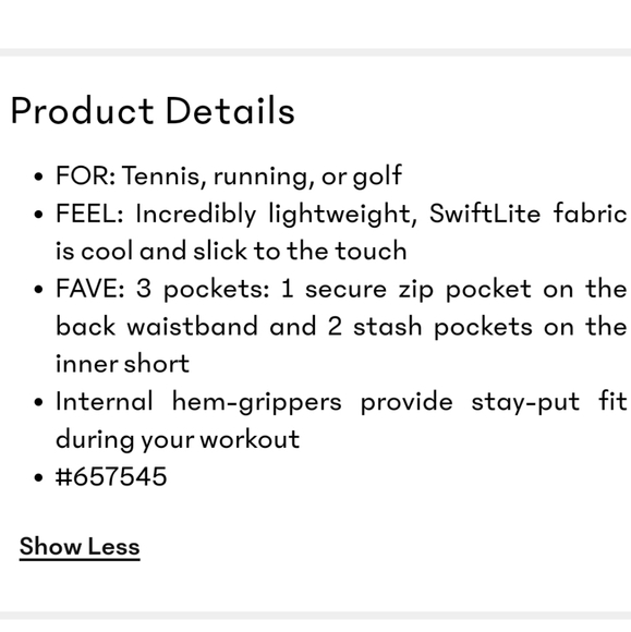 Athleta Ace Tennis Skort 13.5" Black - Picture 4 of 6